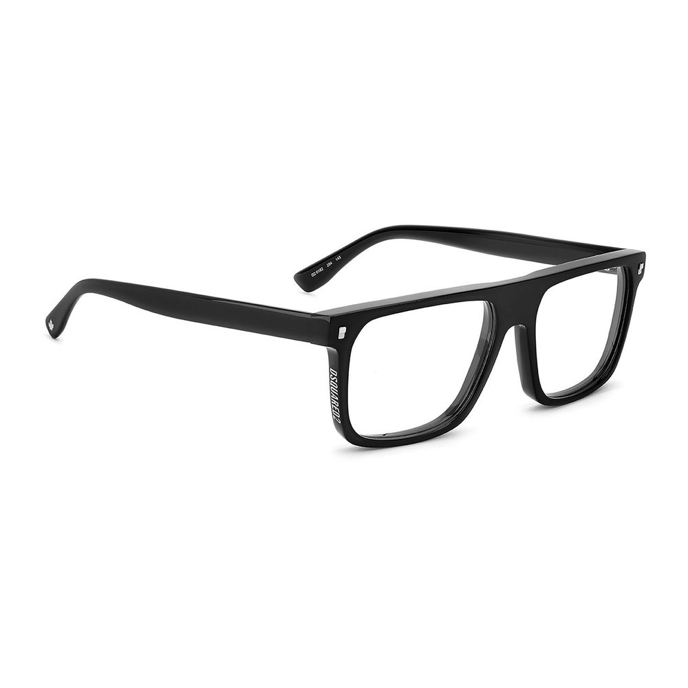 Dsquared² Men's Optical Glasses – Black Square Frame, Demo Lens