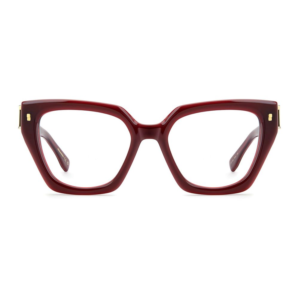 Dsquared² Women's Optical Glasses – Burgundy Full-Rim Frame