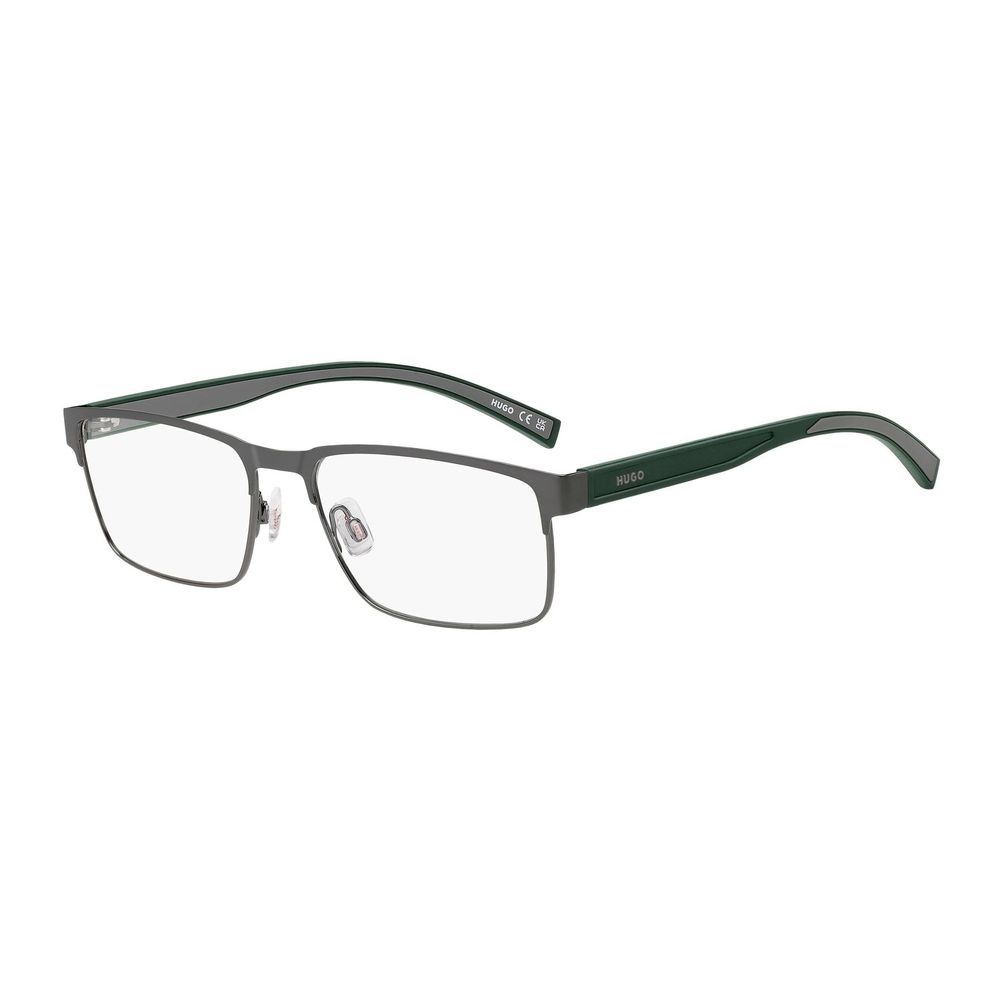 Hugo Boss Men's Optical Glasses – Gunmetal Rectangle Frame