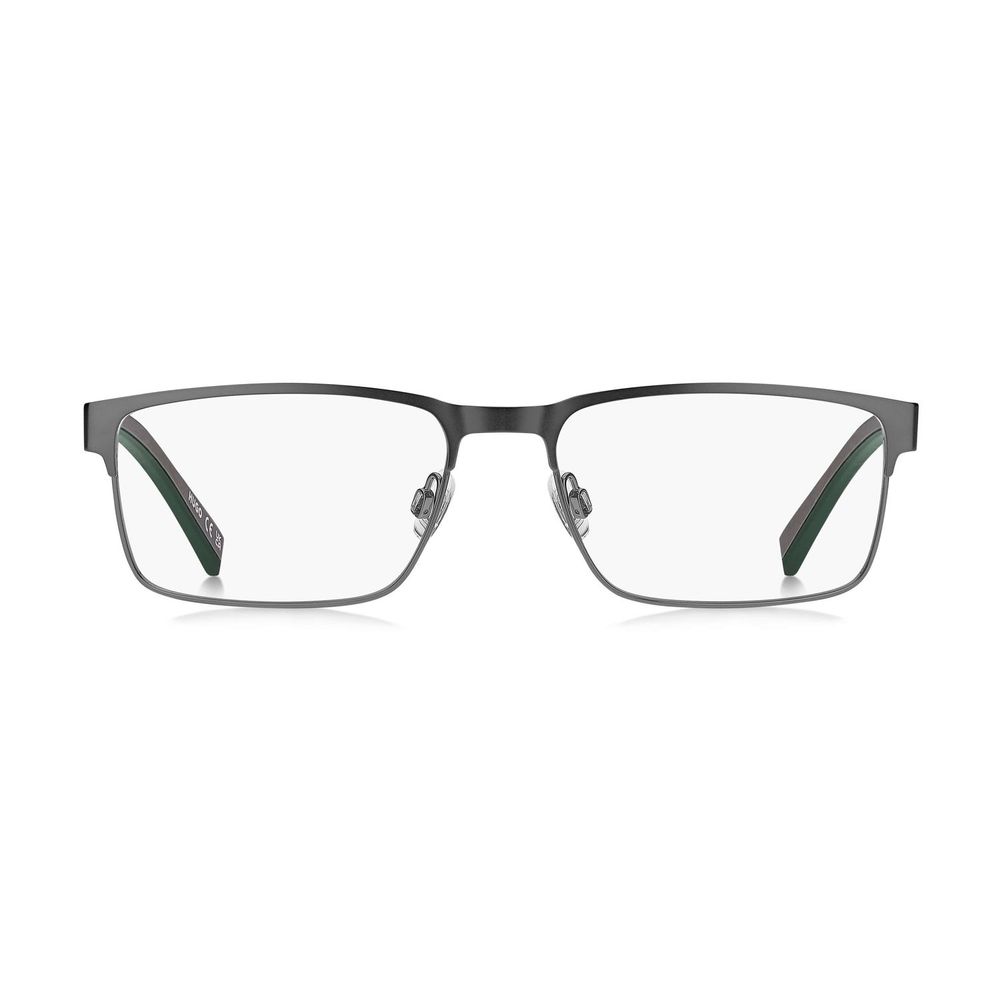 Hugo Boss Men's Optical Glasses – Gunmetal Rectangle Frame