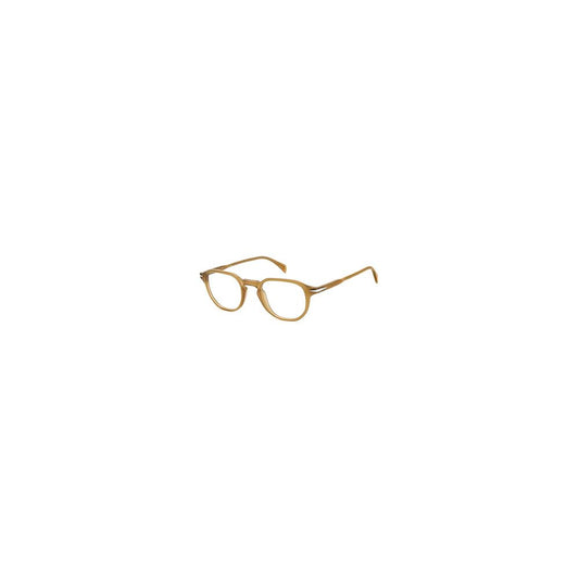 David Beckham Men’s Beige Optical Glasses – Square Full-Rim Frame