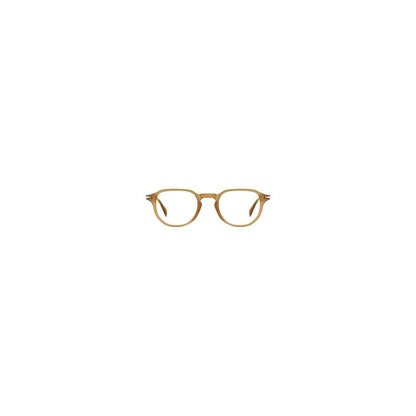David Beckham Men’s Beige Optical Glasses – Square Full-Rim Frame