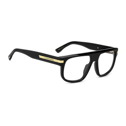 Dsquared² Men's Black Acetate Optical Glasses – Square Frame