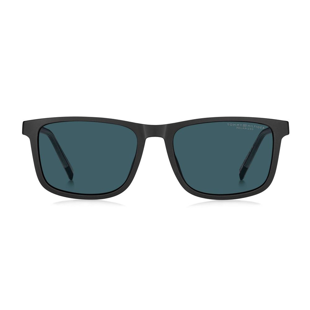 Tommy Hilfiger Men’s Hybrid Glasses – Black Square Frame, 55mm