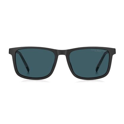 Tommy Hilfiger Men’s Hybrid Glasses – Black Square Frame, 55mm