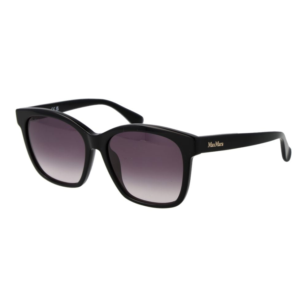 Max Mara Women’s Sunglasses – Black Butterfly Frame, Grey Gradient Lenses