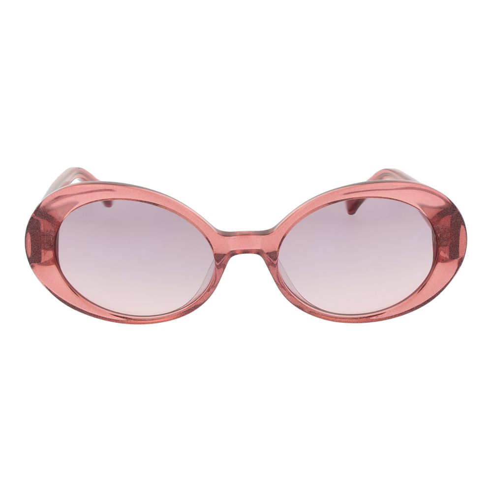 Replay Women’s Sunglasses – Pink Oval Frame, Purple Gradient Lenses
