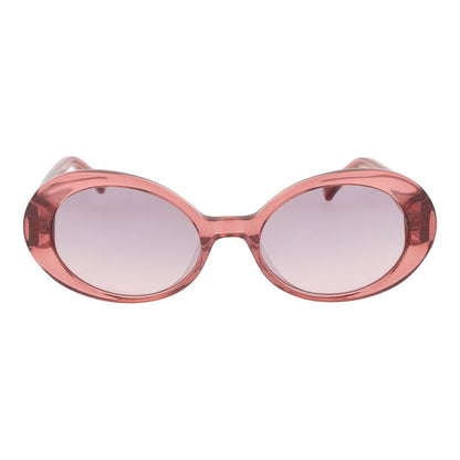 Replay Women’s Sunglasses – Pink Oval Frame, Purple Gradient Lenses