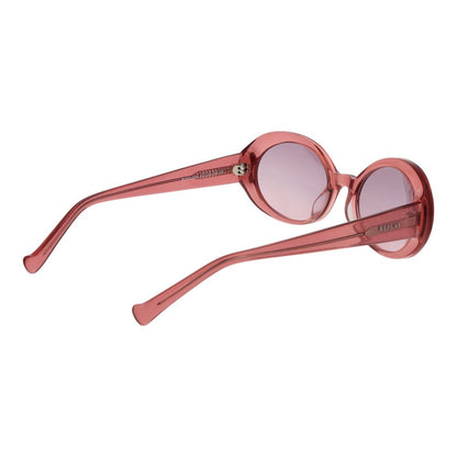 Replay Women’s Sunglasses – Pink Oval Frame, Purple Gradient Lenses