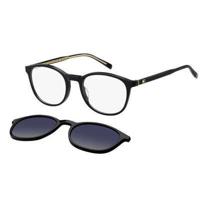 Tommy Hilfiger Unisex Hybrid Glasses – Black Panto Frames, 51mm