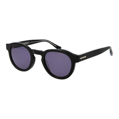 Replay Unisex Sunglasses – Black Acetate Frame, Grey Lenses