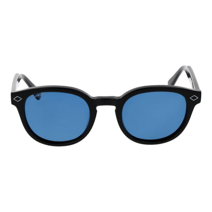 Replay Unisex Sunglasses – Black Acetate Frame, Blue Lenses