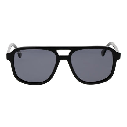 Replay Men’s Sunglasses – Black Full-Rim Frame, Grey Polarized Lenses
