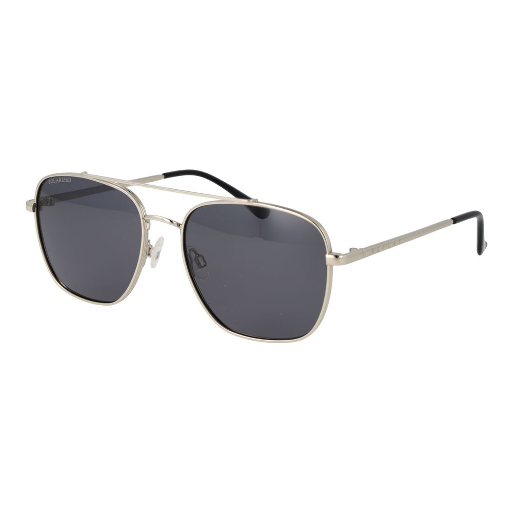Replay Silver Metal Sunglasses – Unisex Aviator Style with Grey Polarized Lenses