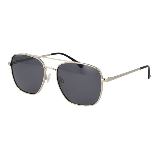 Replay Silver Metal Sunglasses – Unisex Aviator Style with Grey Polarized Lenses