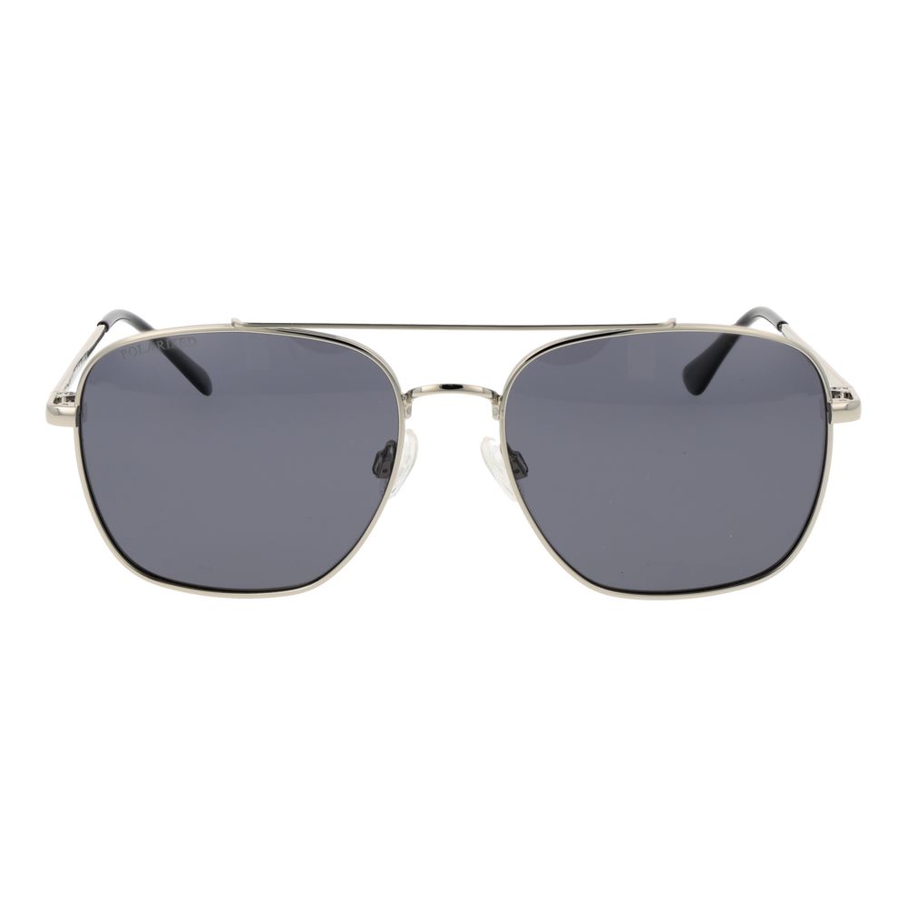 Replay Silver Metal Sunglasses – Unisex Aviator Style with Grey Polarized Lenses