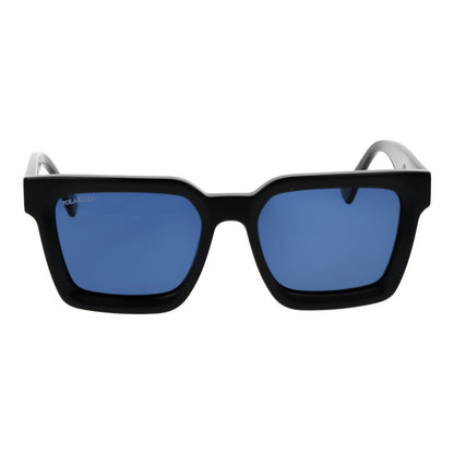 Replay Unisex Sunglasses – Black Square Frame, Blue Polarized Lenses