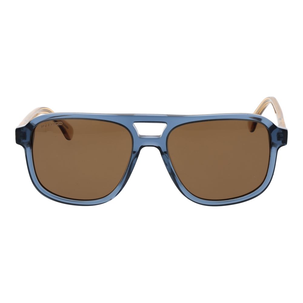 Replay Blue Acetate Sunglasses – Aviator Style with Brown Lenses