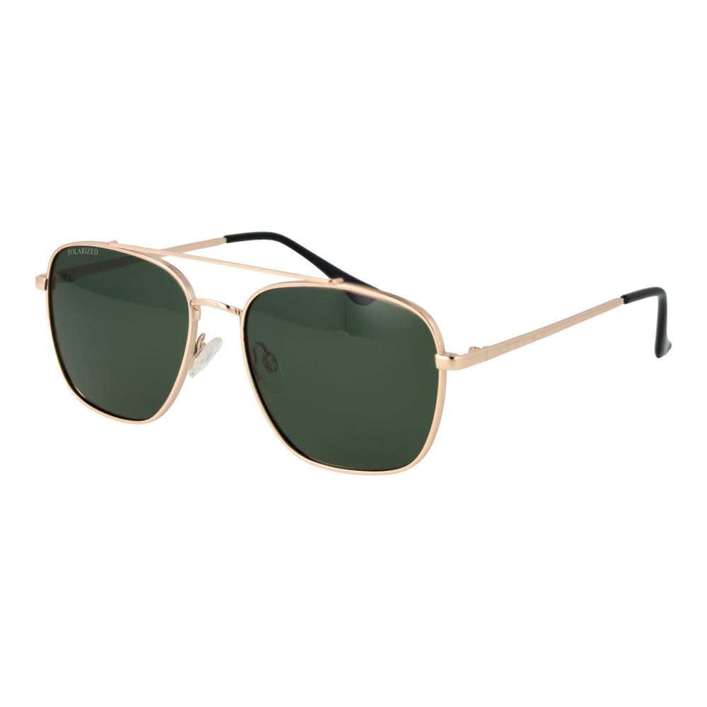 Replay Gold Metal Sunglasses – Aviator Style with Green Lenses