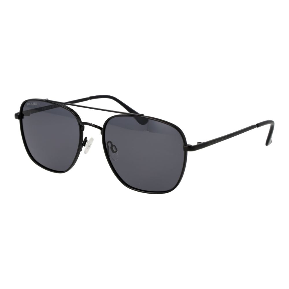Replay Men's Sunglasses – Black Aviator Frame, Grey Lenses