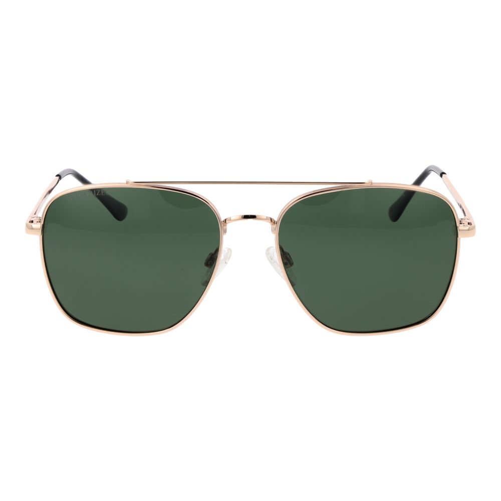 Replay Gold Metal Sunglasses – Aviator Style with Green Lenses