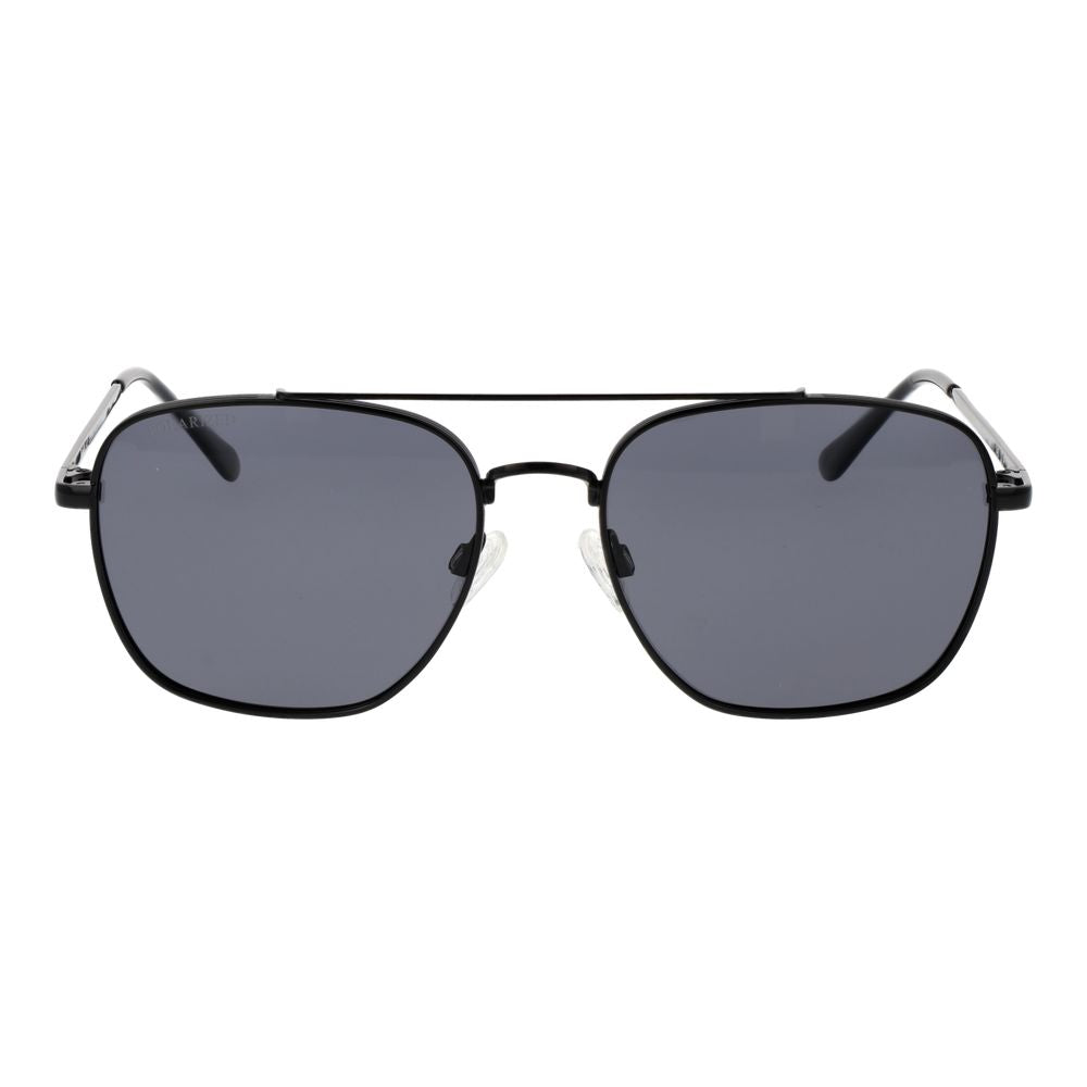 Replay Men's Sunglasses – Black Aviator Frame, Grey Lenses