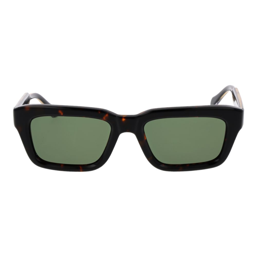 Replay Men's Sunglasses – Black Rectangle Frame, Green Lenses