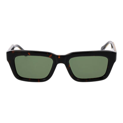Replay Men's Sunglasses – Black Rectangle Frame, Green Lenses