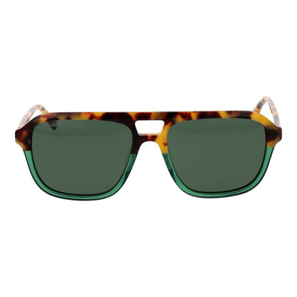 Replay Men’s Sunglasses – Brown Aviator Frame, Green Polarized Lenses