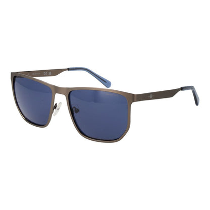 Gant Men’s Sunglasses – Gunmetal Square Frame, Blue Lenses