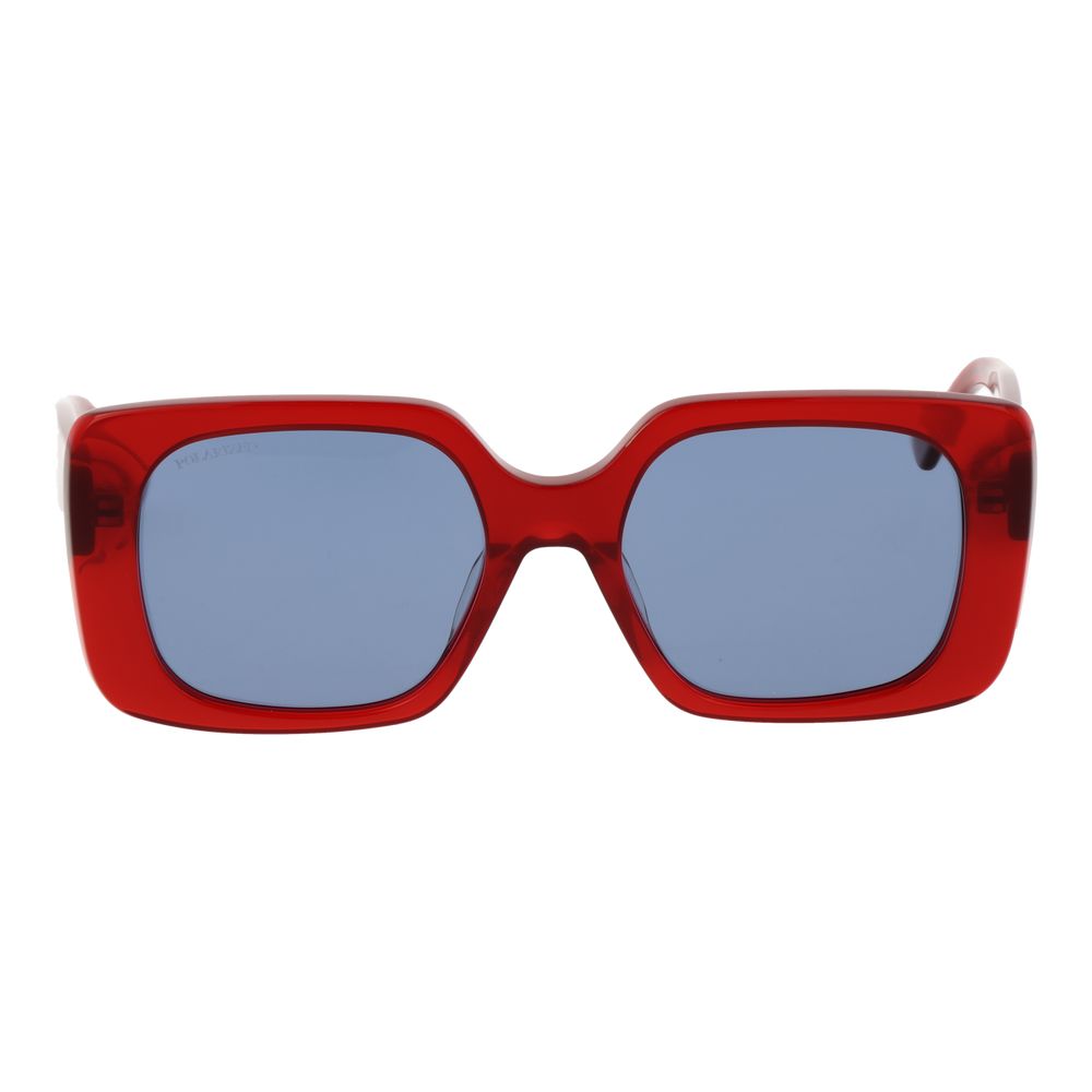 Replay Women’s Sunglasses – Red Square Frame, Grey Polarized Lenses