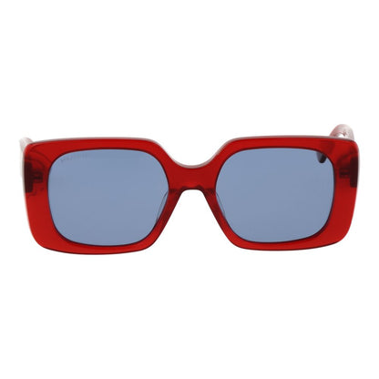 Replay Women’s Sunglasses – Red Square Frame, Grey Polarized Lenses