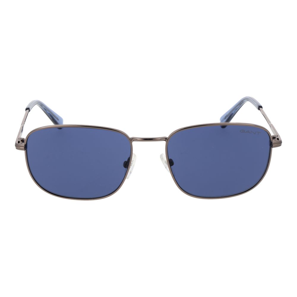 Gant Men’s Sunglasses – Gunmetal Rectangle Frame, Blue Lenses