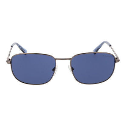Gant Men’s Sunglasses – Gunmetal Rectangle Frame, Blue Lenses