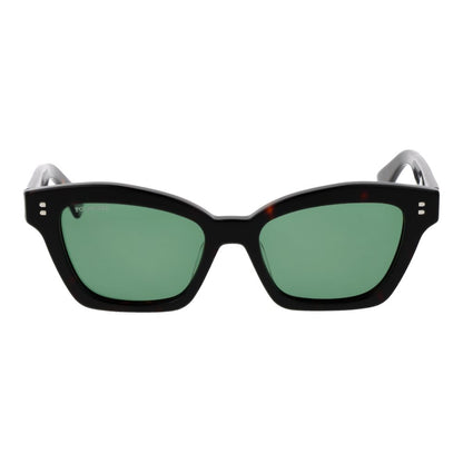 Replay Women's Sunglasses – Black Cat Eye Frame, Green Lenses