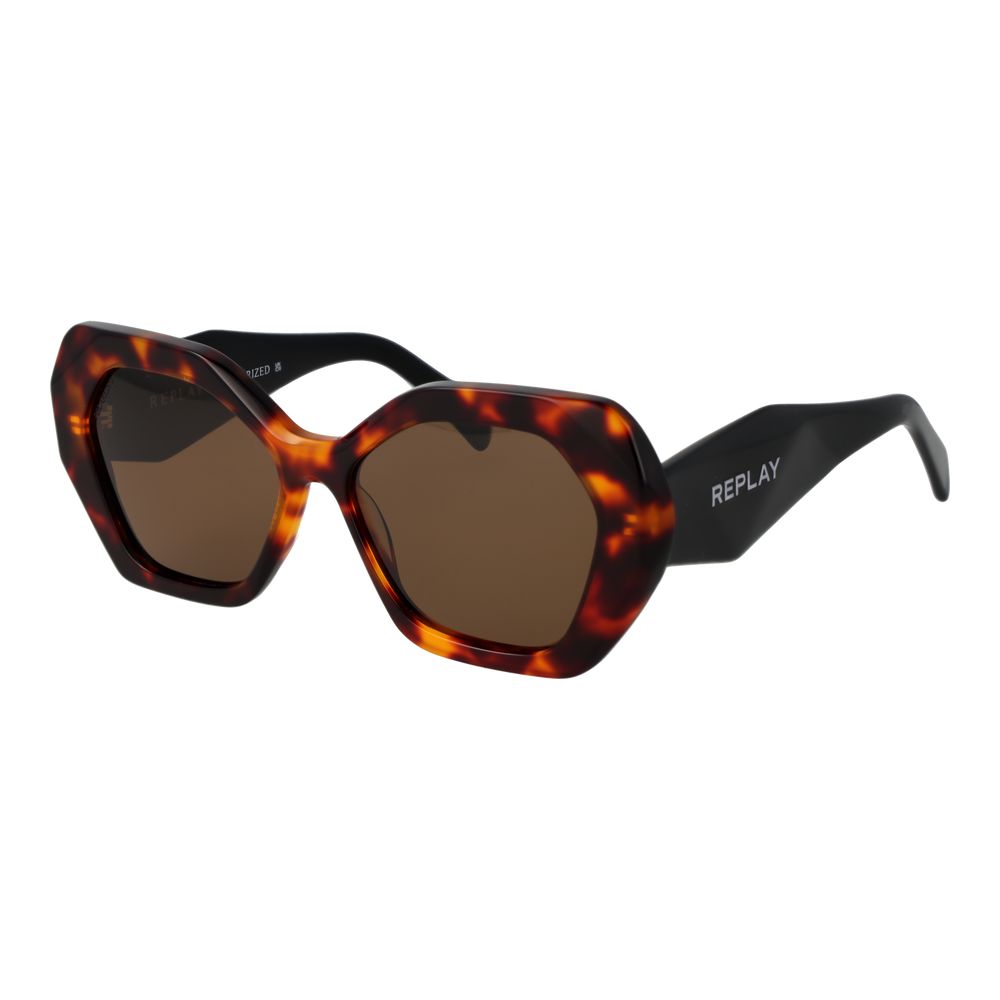 Replay Women’s Multicolor Acetate Sunglasses – Brown Lenses