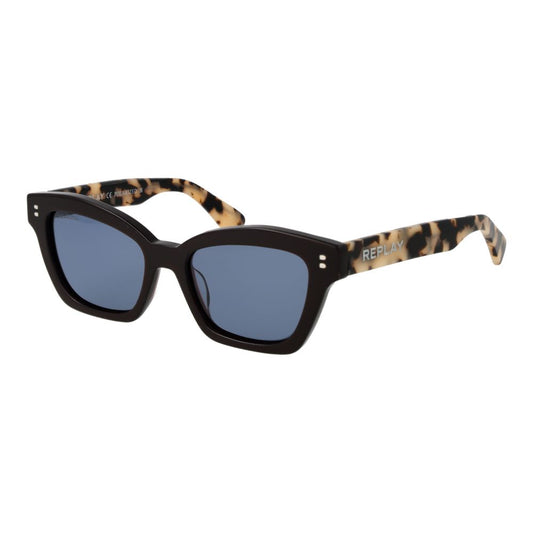 Replay Women’s Sunglasses – Brown Cat Eye Frame, Grey Polarised Lenses