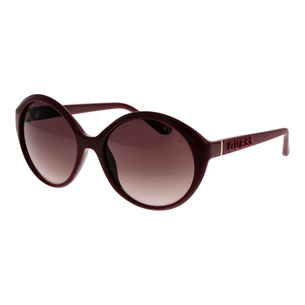 Guess Women’s Sunglasses – Purple Round Frame, Brown Gradient Lenses