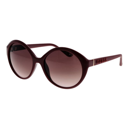 Guess Women’s Sunglasses – Purple Round Frame, Brown Gradient Lenses