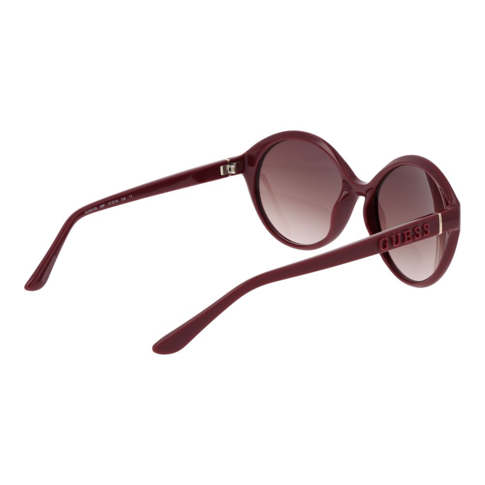 Guess Women’s Sunglasses – Purple Round Frame, Brown Gradient Lenses