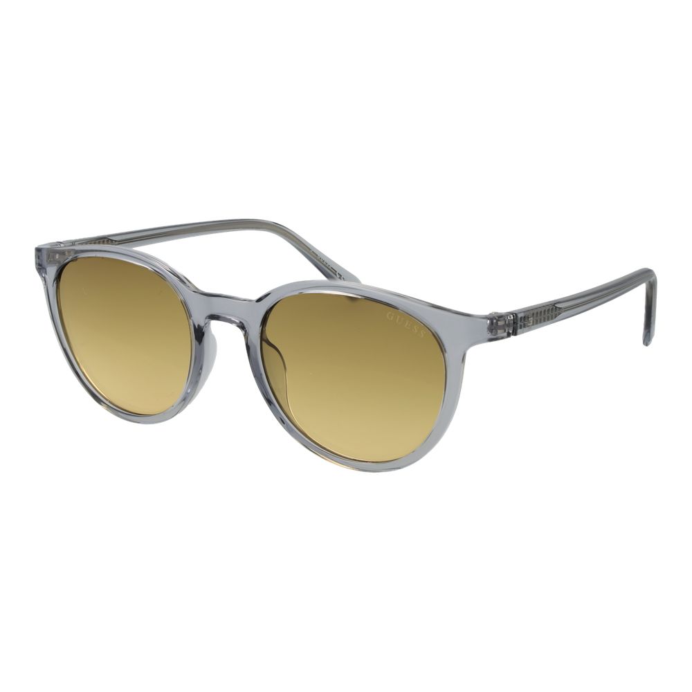 Guess Men’s Sunglasses – Grey Round Frame, Brown Lenses