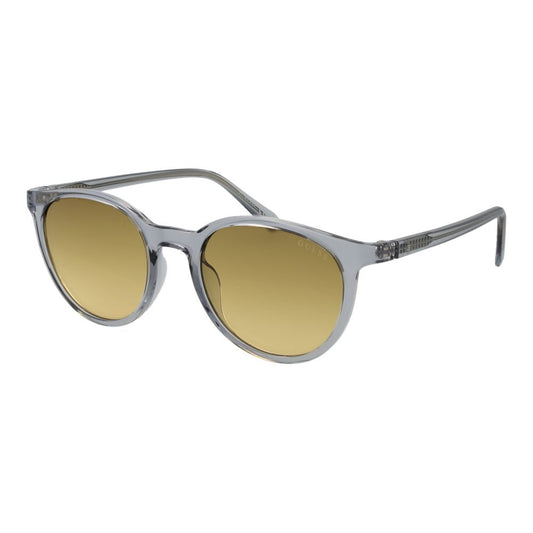 Guess Men’s Sunglasses – Grey Round Frame, Brown Lenses