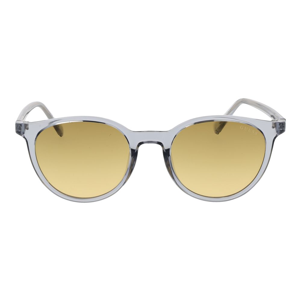 Guess Men’s Sunglasses – Grey Round Frame, Brown Lenses