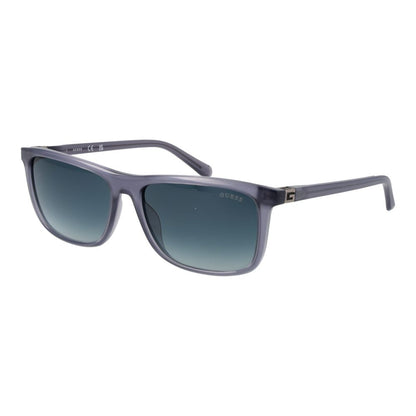 Guess Men’s Sunglasses – Grey Rectangle Frame, Blue Gradient Lenses