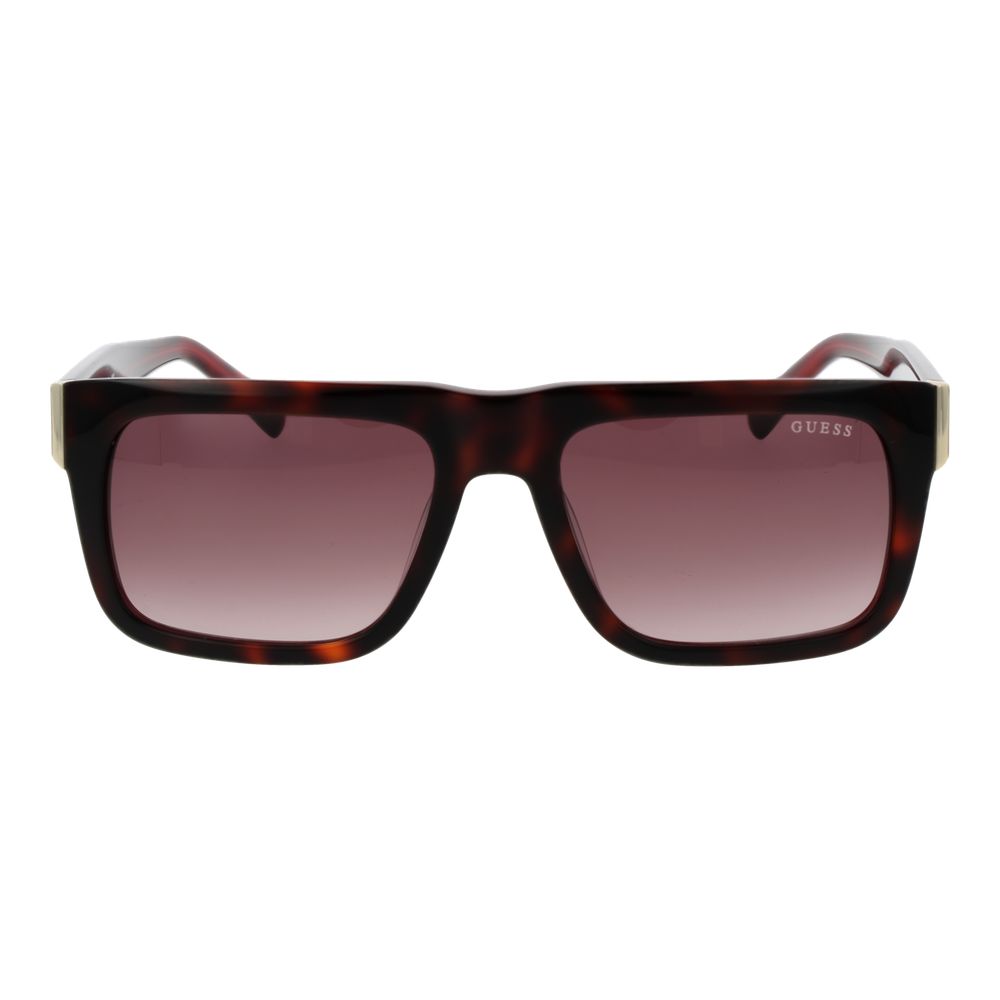 Guess Men’s Brown Acetate Sunglasses – Rectangle Frame, Brown Gradient Lenses