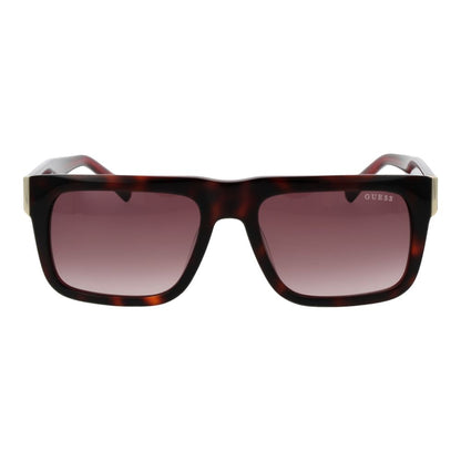 Guess Men’s Brown Acetate Sunglasses – Rectangle Frame, Brown Gradient Lenses