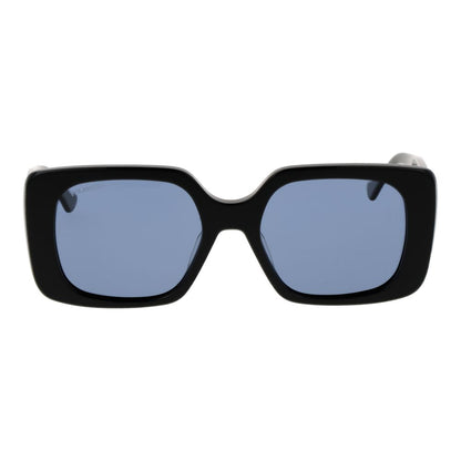 Replay Women's Sunglasses – Black Square Frame, Blue Polarized Lenses