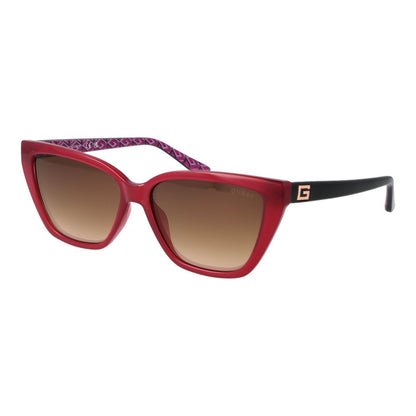 Guess Women’s Sunglasses – Red Cat Eye Frame, Brown Mirrored Lenses