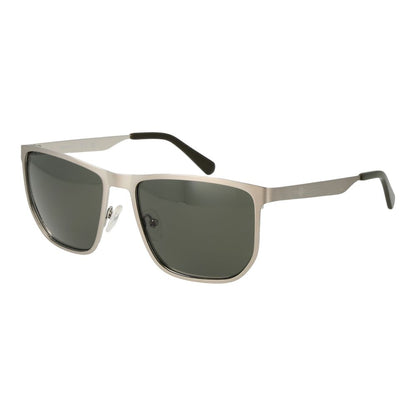 Gant Men’s Sunglasses – Silver Full-Rim Frame, Green Lenses