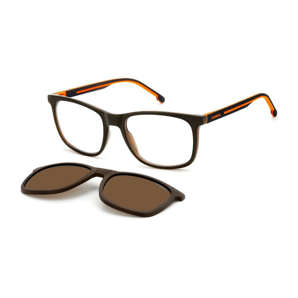 Carrera Men’s Hybrid Glasses – Brown Square Frame, 54mm